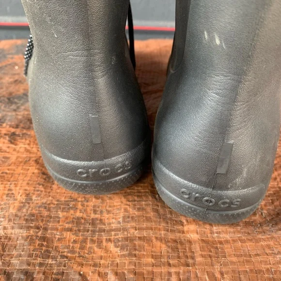 Final markdown Crocs Freesail Boots Black Comfort Waterproof rain short boot - Picture 2 of 6